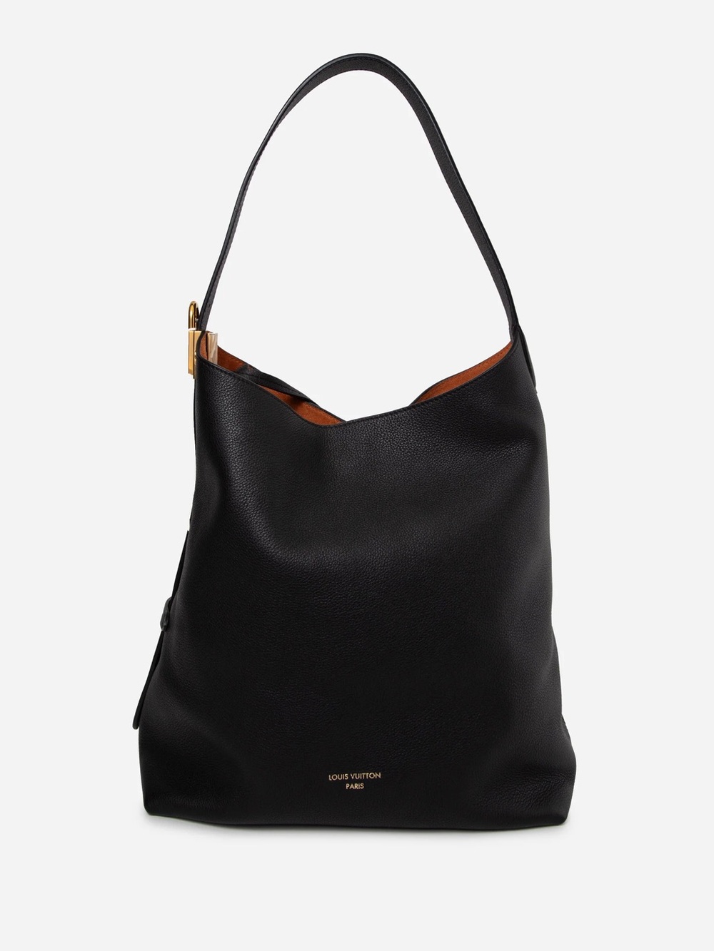 Louis Vuitton Black Grained Calfskin Low Key Hobo MM